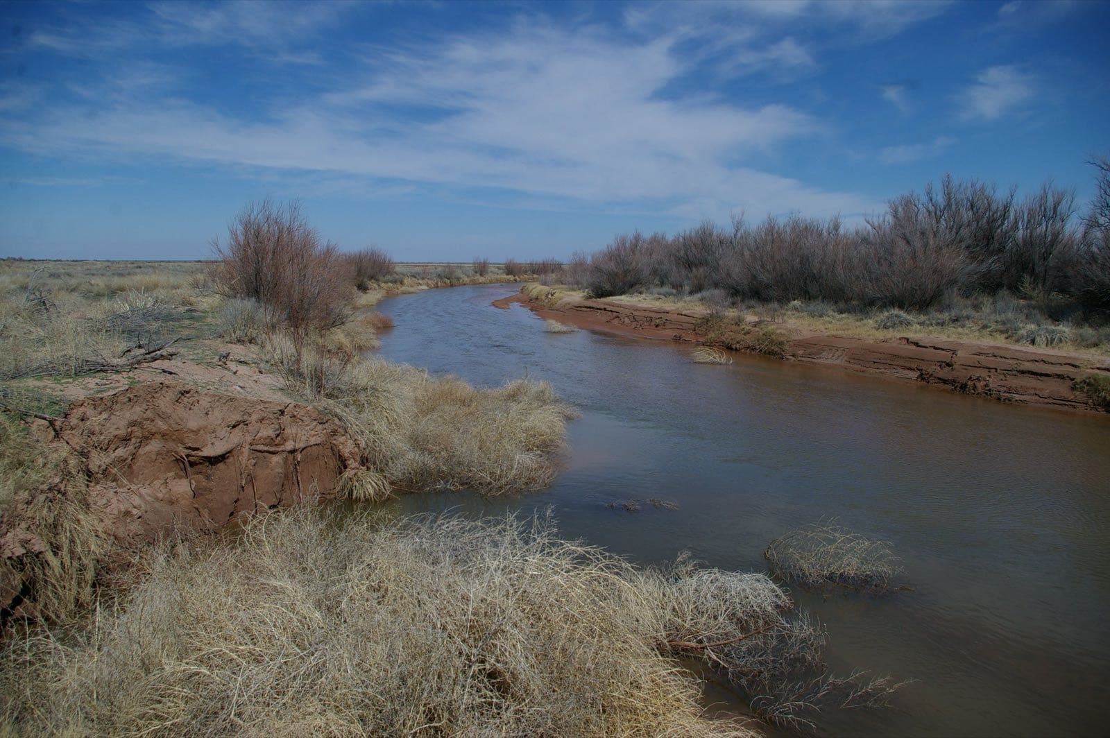 Pecos River flowing through Bitter Lake National Wildlife Refuge near Roswell