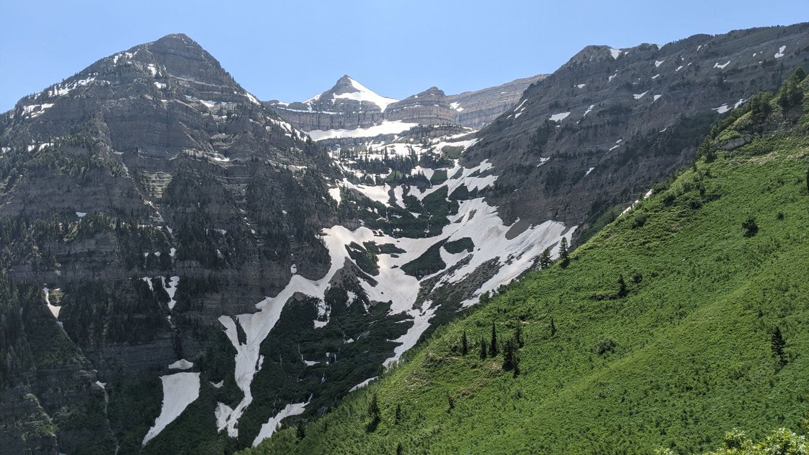 Mount Timpanogos seen from Primrose Cirque