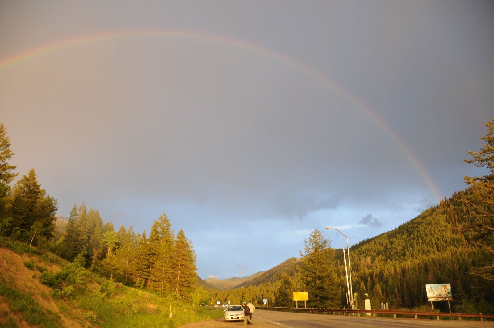 Rainbow at Teton Pass, Wyoming