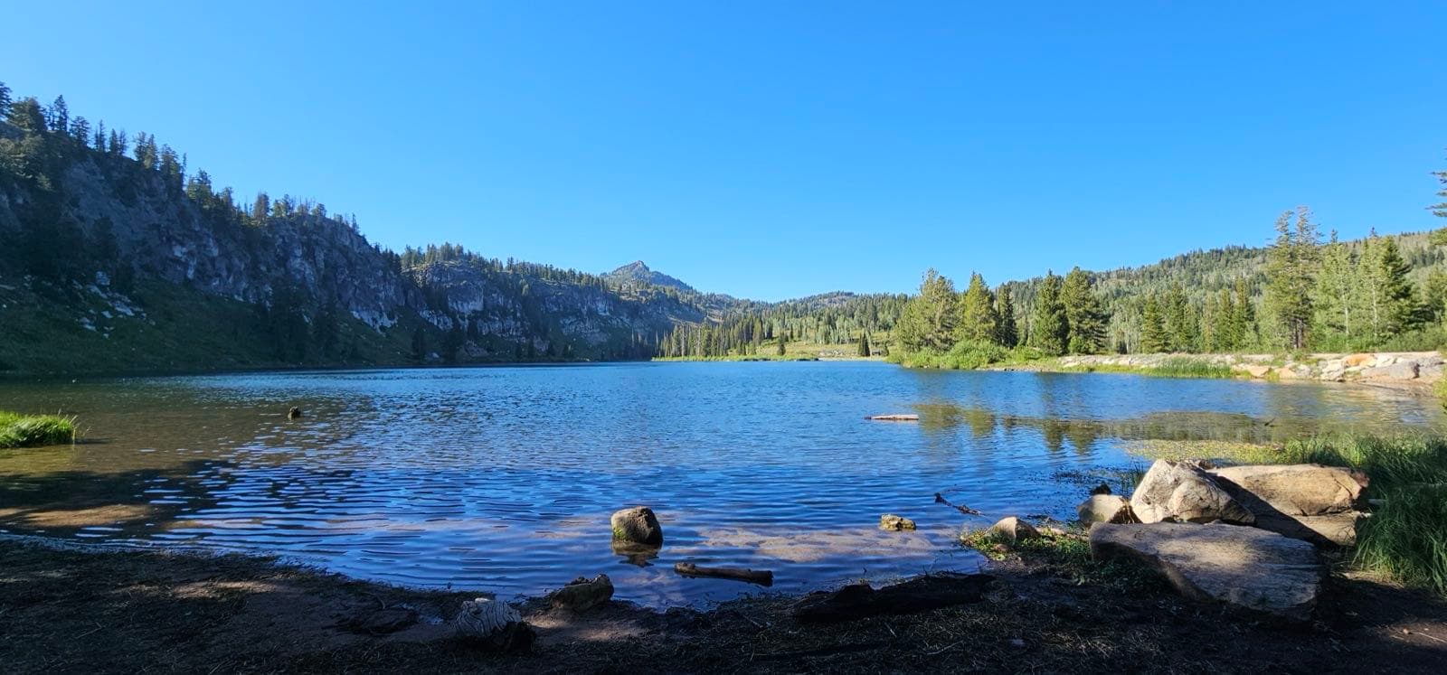 Tony Grove Lake viewed from Tony Grove campground